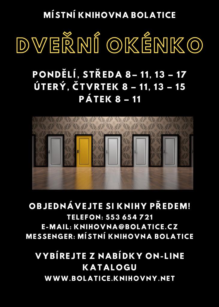Dveřní okénko knihovny 1