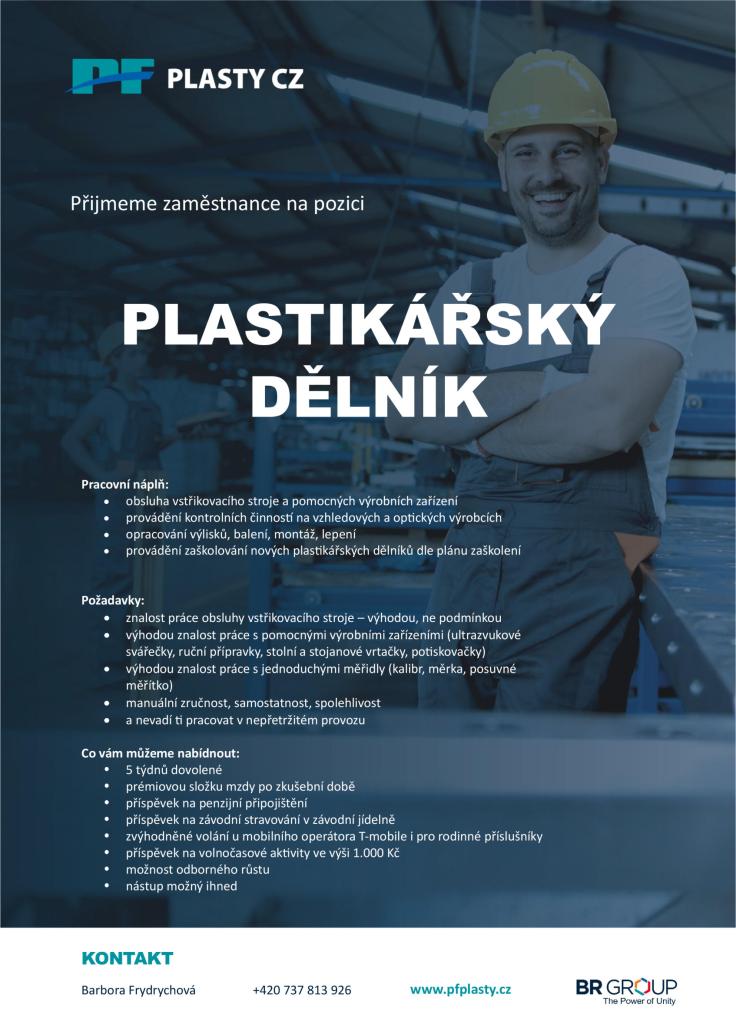Nabídka práce - plastikářský dělník