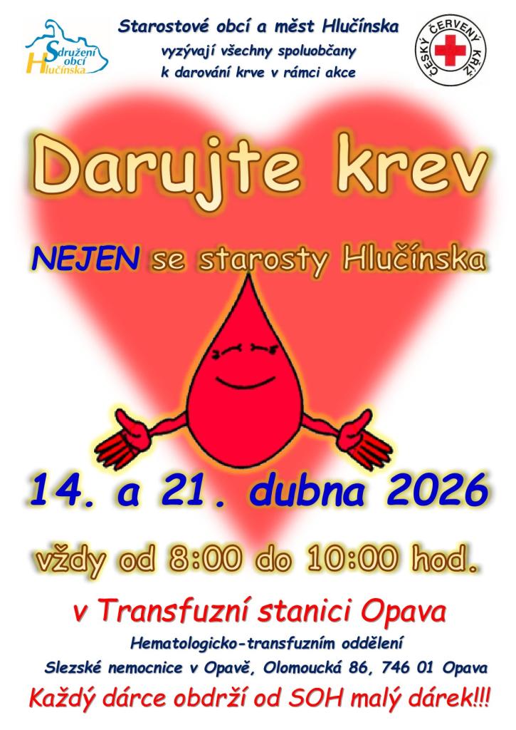 Darujte krev NEJEN se&nbsp;starosty Hlučínska