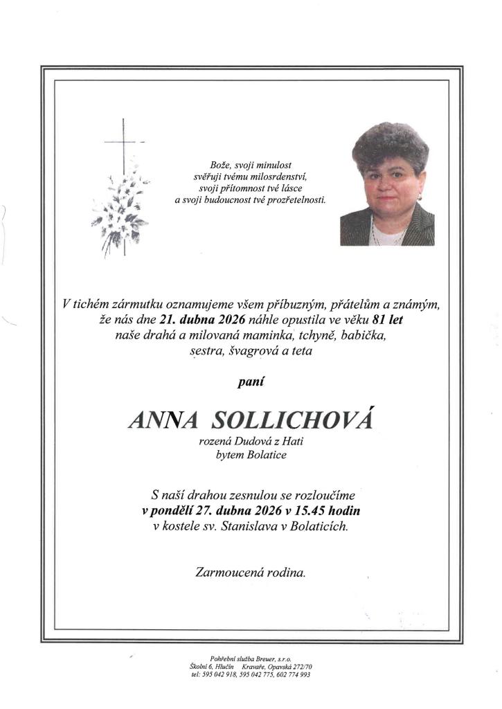 Smuteční oznámení 21.4.2026