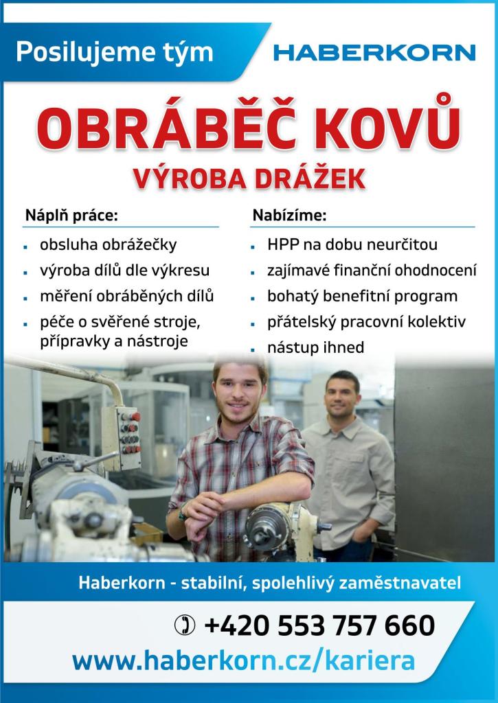 Nabídka práce - obráběč kovů