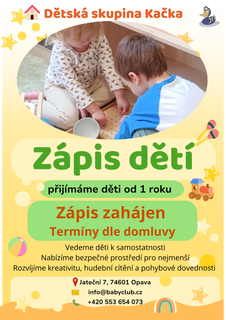 Zápis do&nbsp;dětské skupiny Kačka