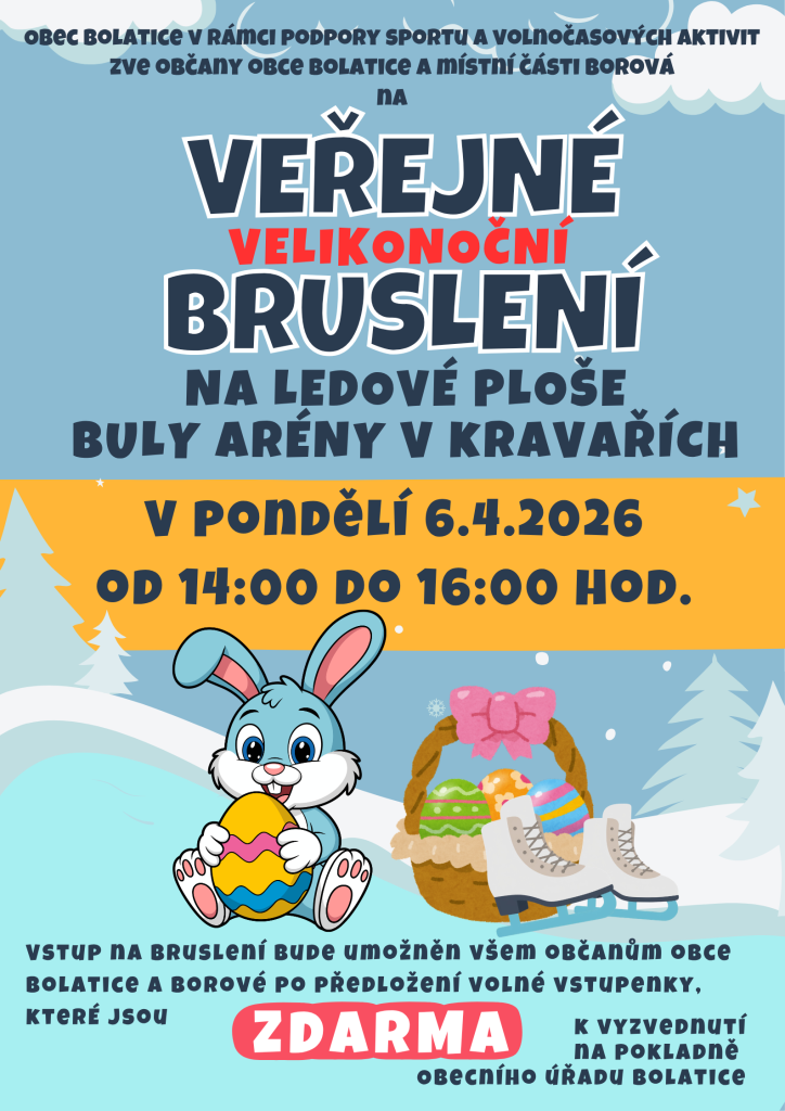 Veřejné VELIKONOČNÍ bruslení