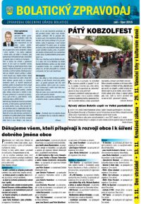Bolatický zpravodaj září - říjen 2015