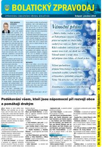 Bolatický zpravodaj listopad - prosinec 2016