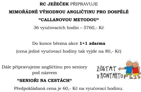 Angličtina pro dospělé - RC Ježeček