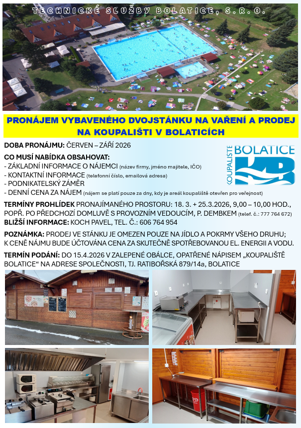 Pronájem vybaveného dvojstánku