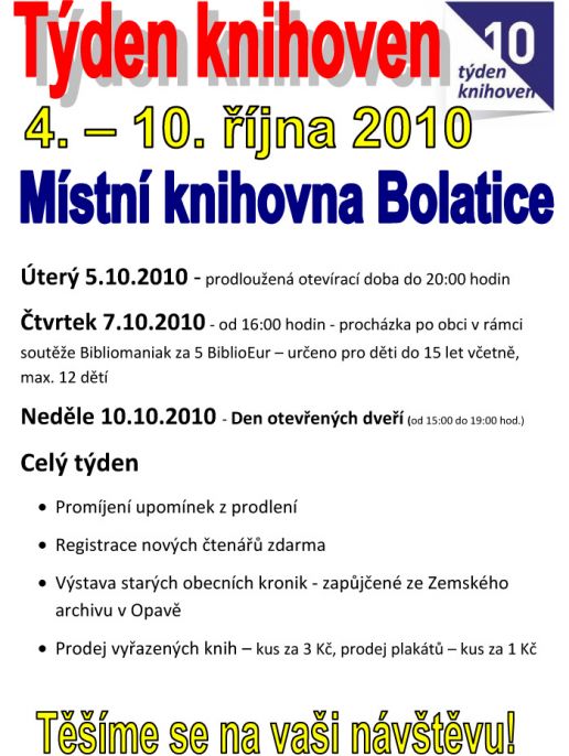plakát týden knihoven