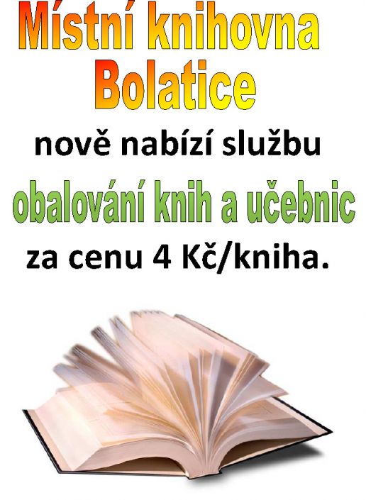 Plakát nabídka obalování v knihovně