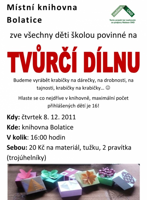 Tvůrčí dílna v knihovně